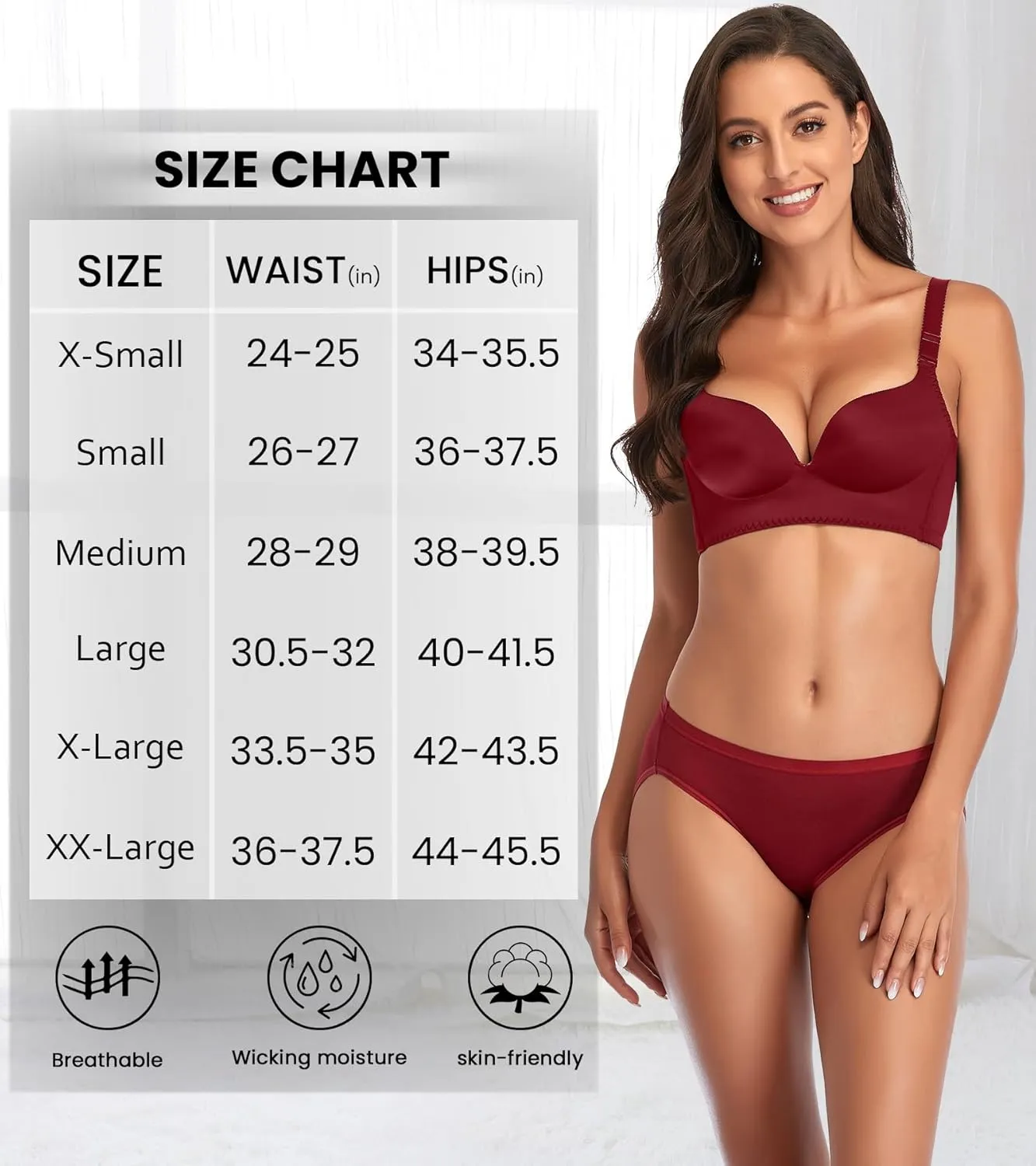 Eiggam Women's Cotton Bikini Panties,High-Cut Full Coverage Stretch Cool Underwear for Women