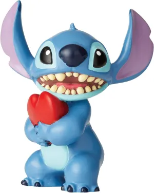 Enesco Disney Showcase Lilo and Stitch Heart Mini Figurine, 2.5 Inch, Multicolor