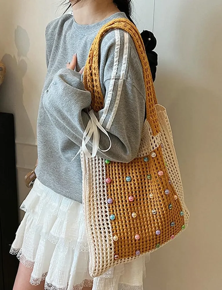 Epsion 2025 Woven Tote Bag for Women Summer Handbag Chic Hobo Handle Purse Shoulder Bag Beach Travel
