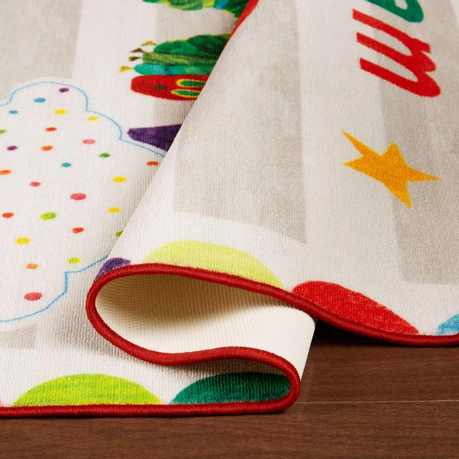 Eric Carle Home Dynamix The Very Hungry Caterpillar Elementary Dream Big Little One Kids Machine Washable Area Rug, White/Grey, 35"x51", 35" x 51"