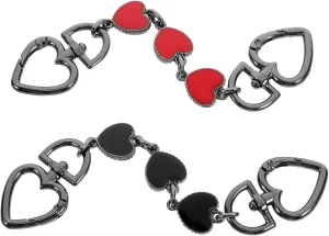 ERINGOGO Heart Shaped Purse Extender Chain Bag Extension Strap Heart Buckle Purse Chain Strap Extender for Handbags
