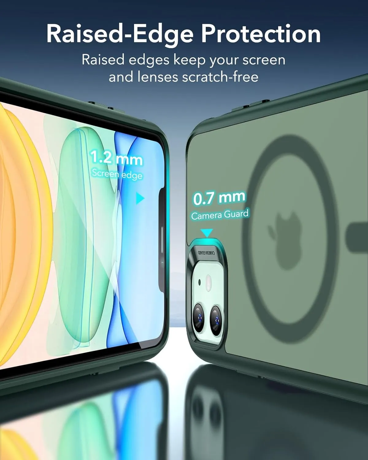 ESR for iPhone 11 Case, Compatible with MagSafe, Shockproof Military-Grade Protection, Magnetic Phone Case for iPhone 11 Case, Frosted Green