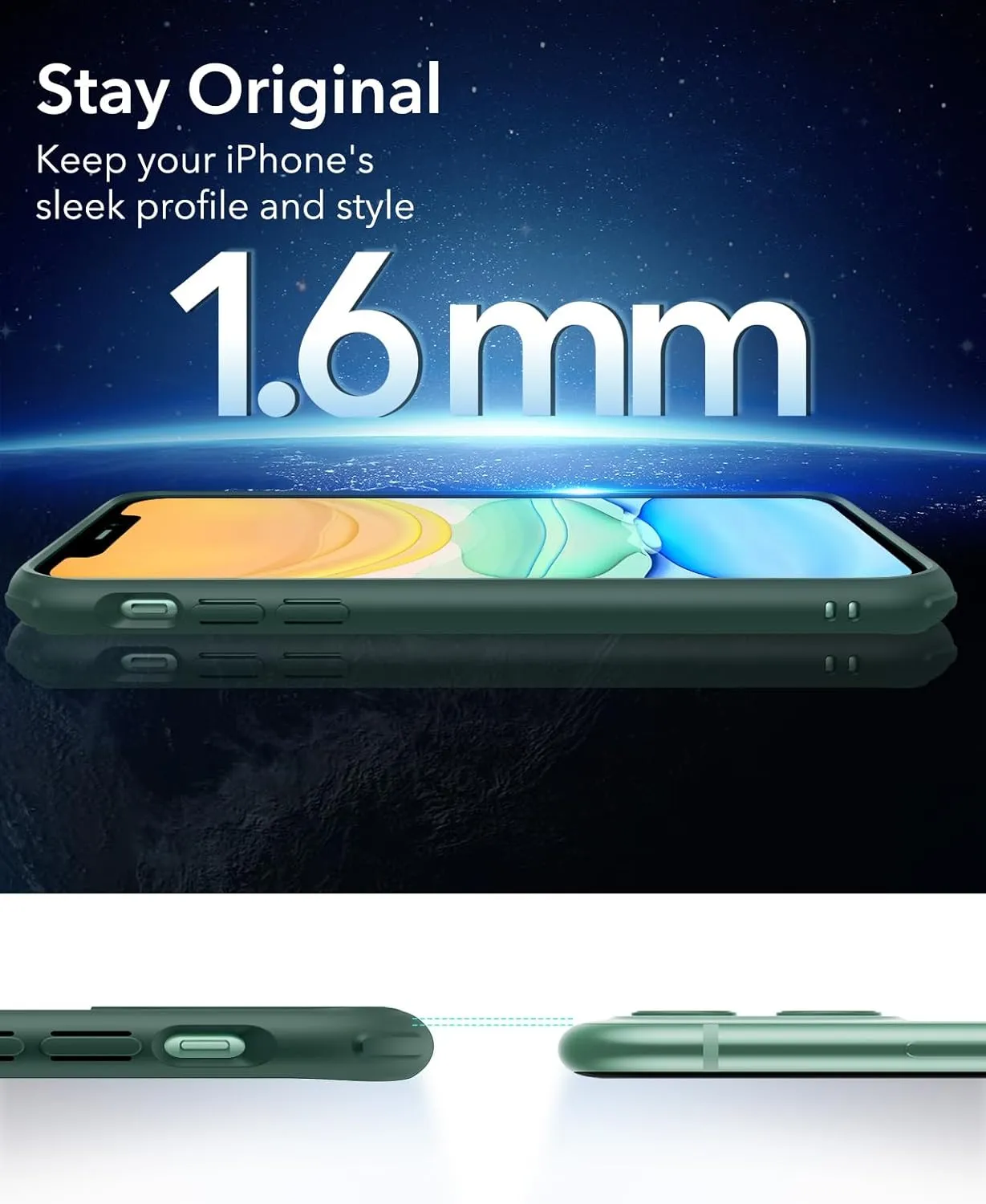 ESR for iPhone 11 Case, Compatible with MagSafe, Shockproof Military-Grade Protection, Magnetic Phone Case for iPhone 11 Case, Frosted Green