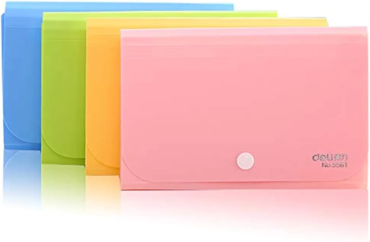 Expanding File Folder, Subdivision Accordion File Folder Mini Organizer PP Wallet for Cards,Coupons,Receipt,Tax Item or Changes,7x4.5 Inches,12 Pockets with Tabs and Check Case(Set 4)
