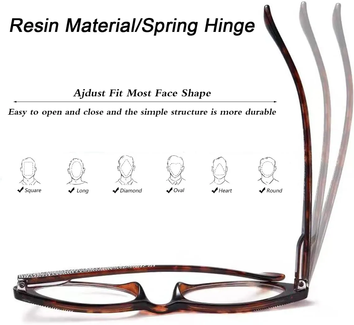 EYEURL Cateye Reading Glasses for Women Blue Light Blocking 3 Pack Computer Readers Spring Hinge Lightweight Frames 0.0