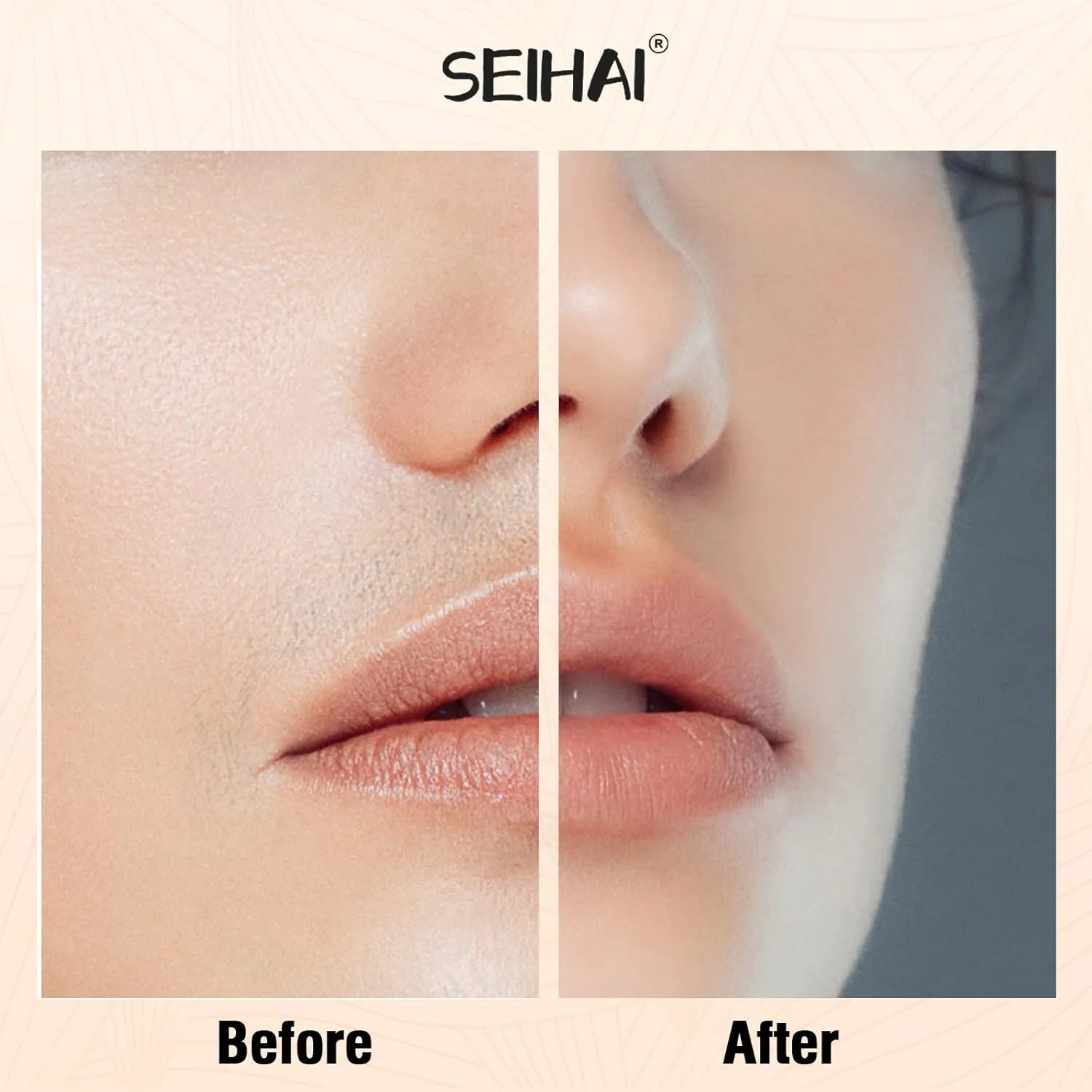 Facial Hair Remover for Women, SEIHAI Rechargeable Face Shavers for Women,Included 2 x Replacement Heads, Upper Lip, Chin, Face Hair Remover Peach Fuzz Remover