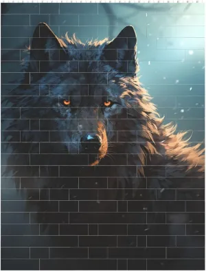 Fantasy Wolf Building Block Puzzle Personalized Building Bricks Block Puzzle Building Family Keepsake DIY Brick Block Puzzles Valentine's Day Gifts for Home Decor Brick Puzzle