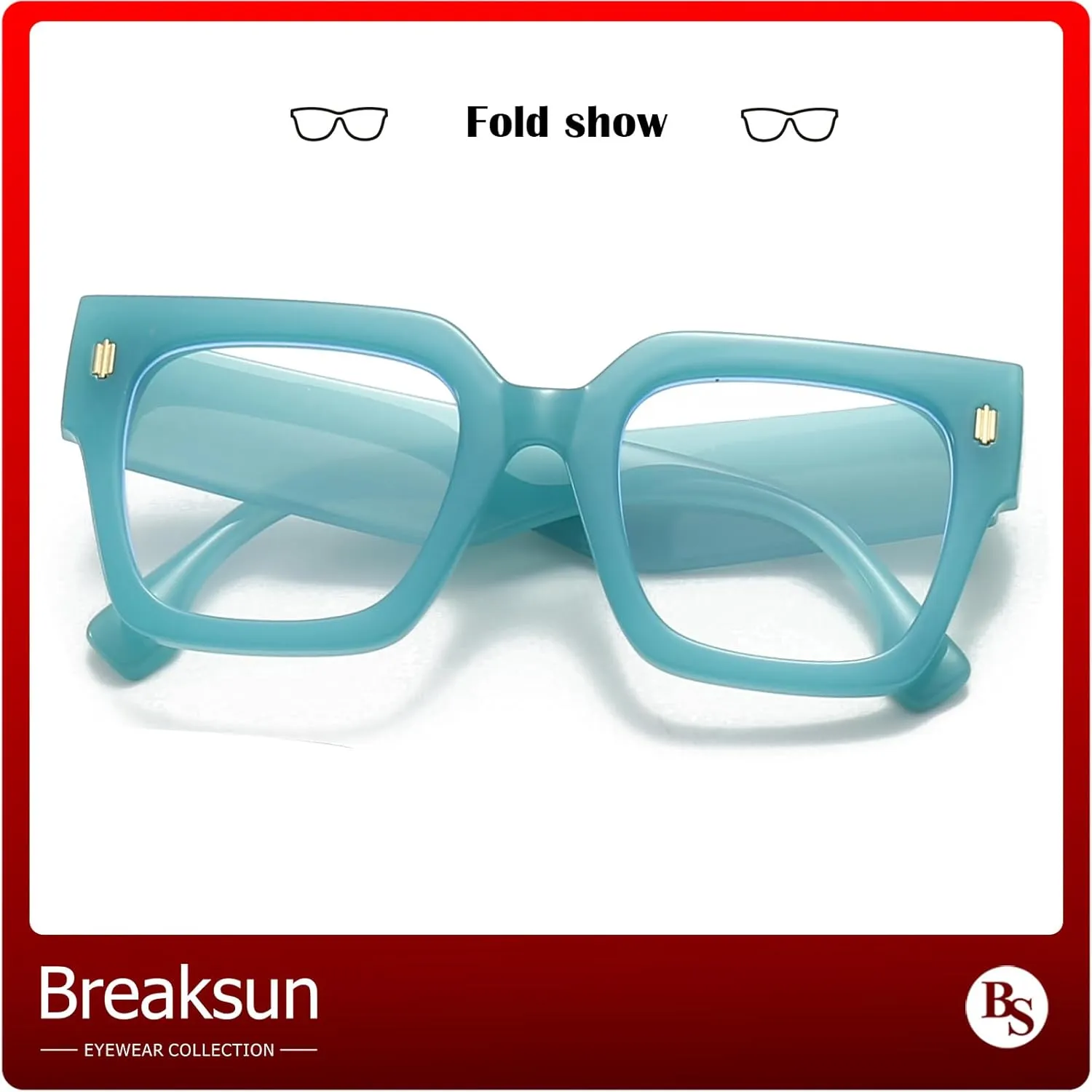 Fashion Oversized Blue Light Blocking Glasses for Women Men Trendy Big Square Frame Computer Eyeglasses