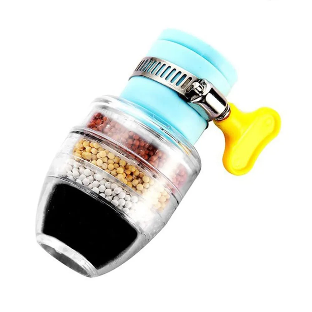 Faucet Water Filter,1Pcs 360 Rotating Faucet Portable Filter Nozzle Regulator Faucet Nozzle Activated Carbon Hard Water Water Softener Filter
