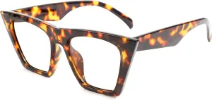 FEISEDY Square Cat Eye Reading Glasses Blue Light Blocking Women Fashion Cateye Reader Anti Glare Digital Eyestrain B2604