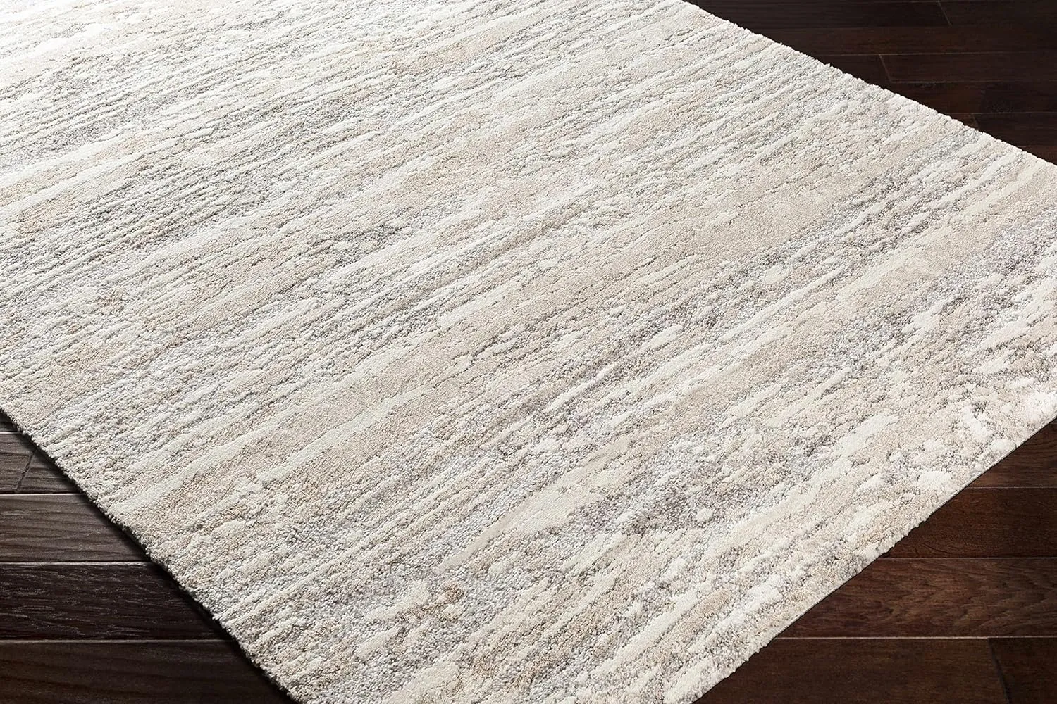 Ferrelview Contemporary Area Rug - Tan, Medium Gray, Light Gray - 5'3" Round