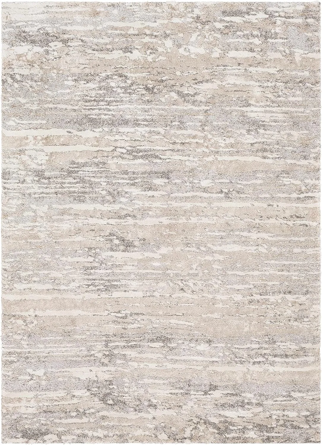 Ferrelview Contemporary Area Rug - Tan, Medium Gray, Light Gray - 5'3" Round