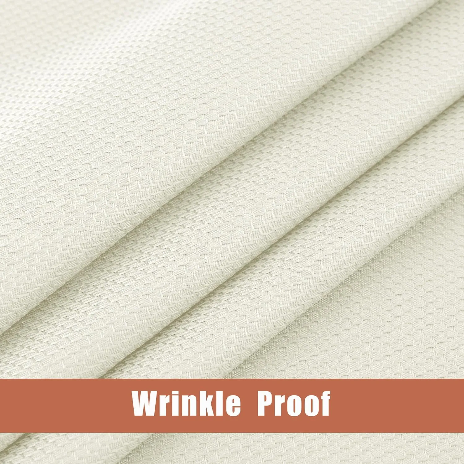 Fitable 2 Pack Textured Table Cloth for Rectangle Table - 52 x 70 inch, Beige - Waterproof Heavy Duty Fabric Tablecloth, Jacquard Decorative Table Cover for Dinner Party Banquet Event