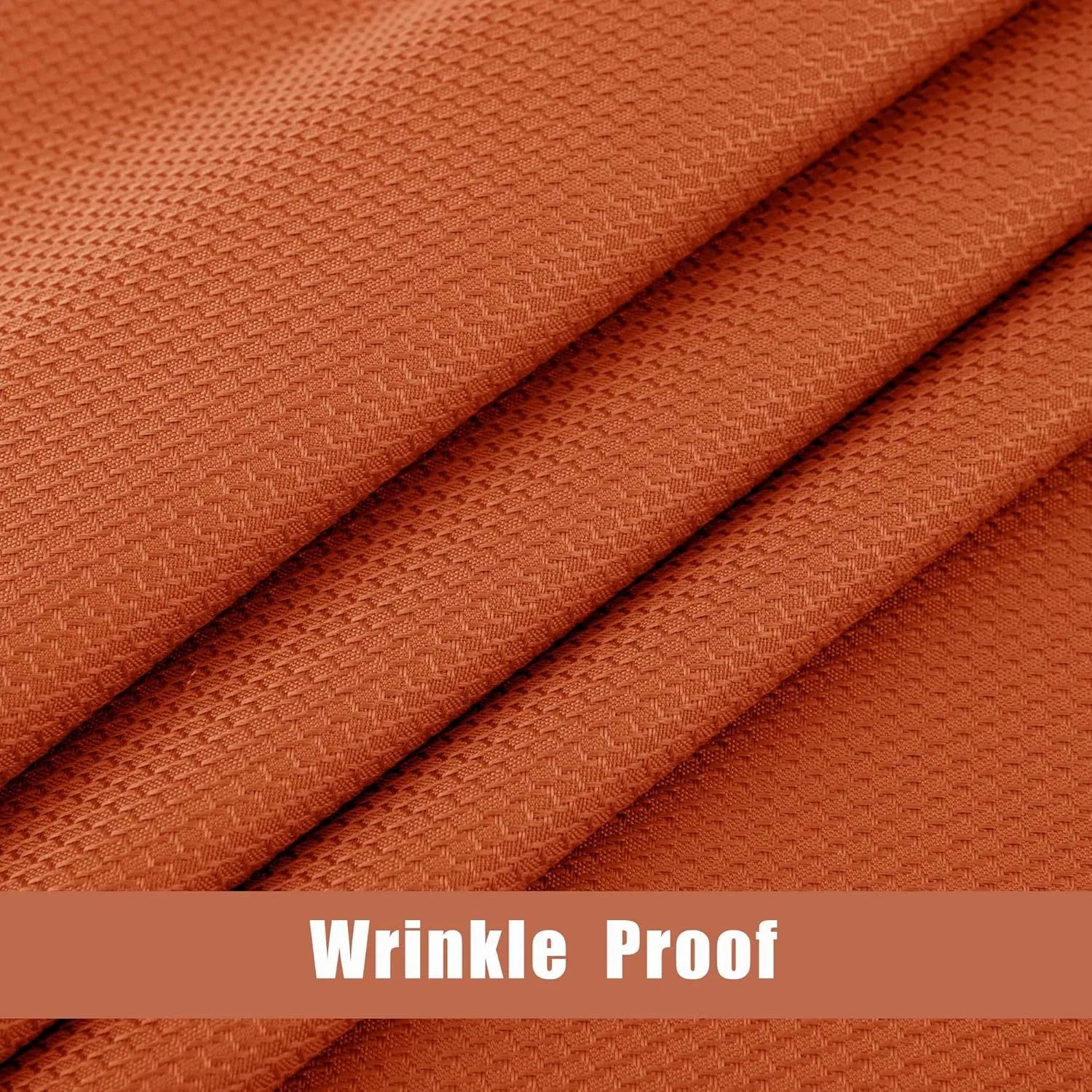 Fitable 2 Pack Textured Table Cloth for Rectangle Table - 52 x 70 inch, Rust - Waterproof Heavy Duty Jacquard Fabric Tablecloth, Thanksgiving Decorative Table Cover for Dinner Party Banquet Event