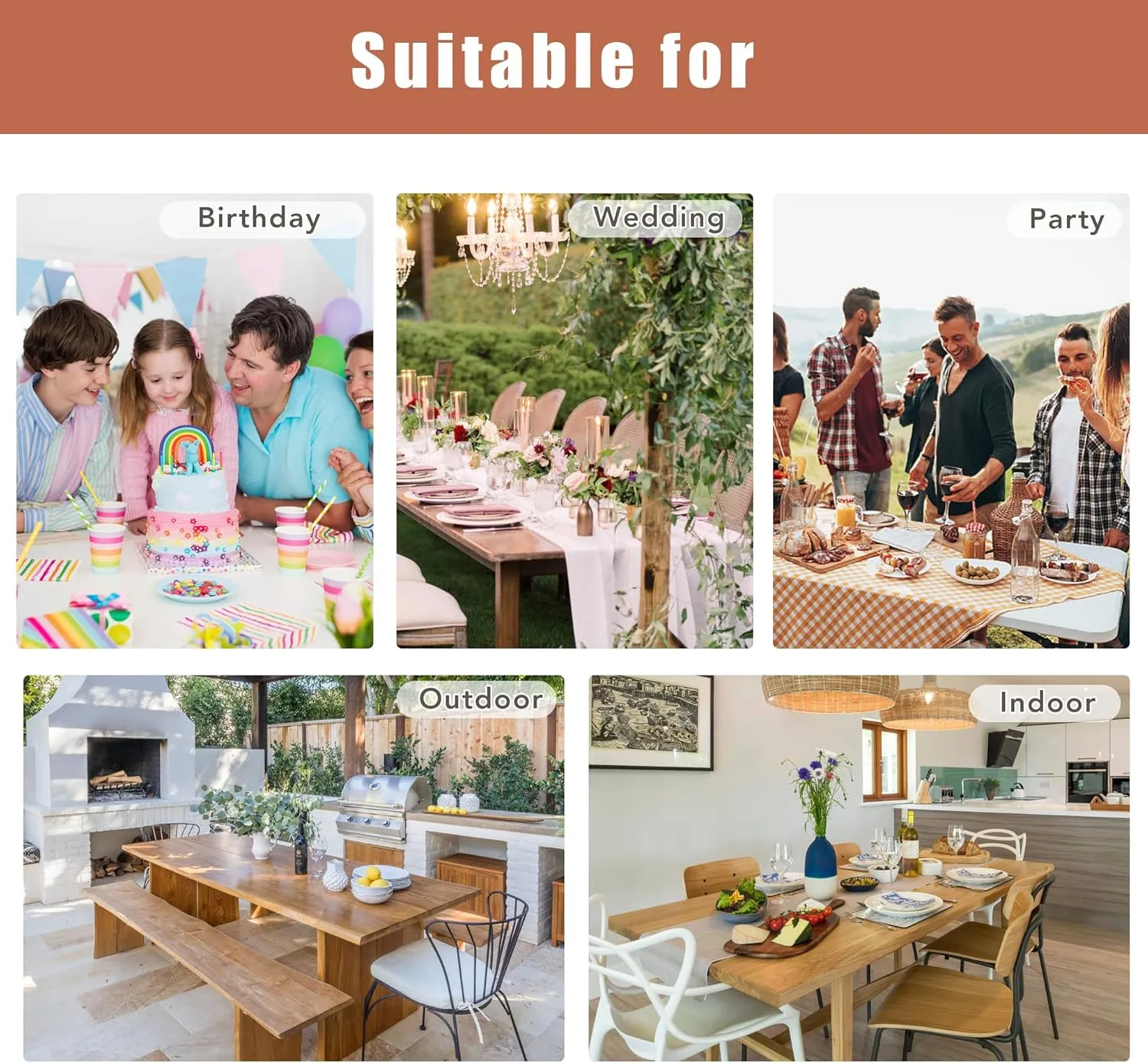 Fitable Textured Table Cloth for Rectangle Table, 2 Pack - 52 x 70 inch, Sage Green - Waterproof Heavy Duty Fabric Tablecloth, Jacquard Decorative Table Cover for Dinner Party Banquet Event