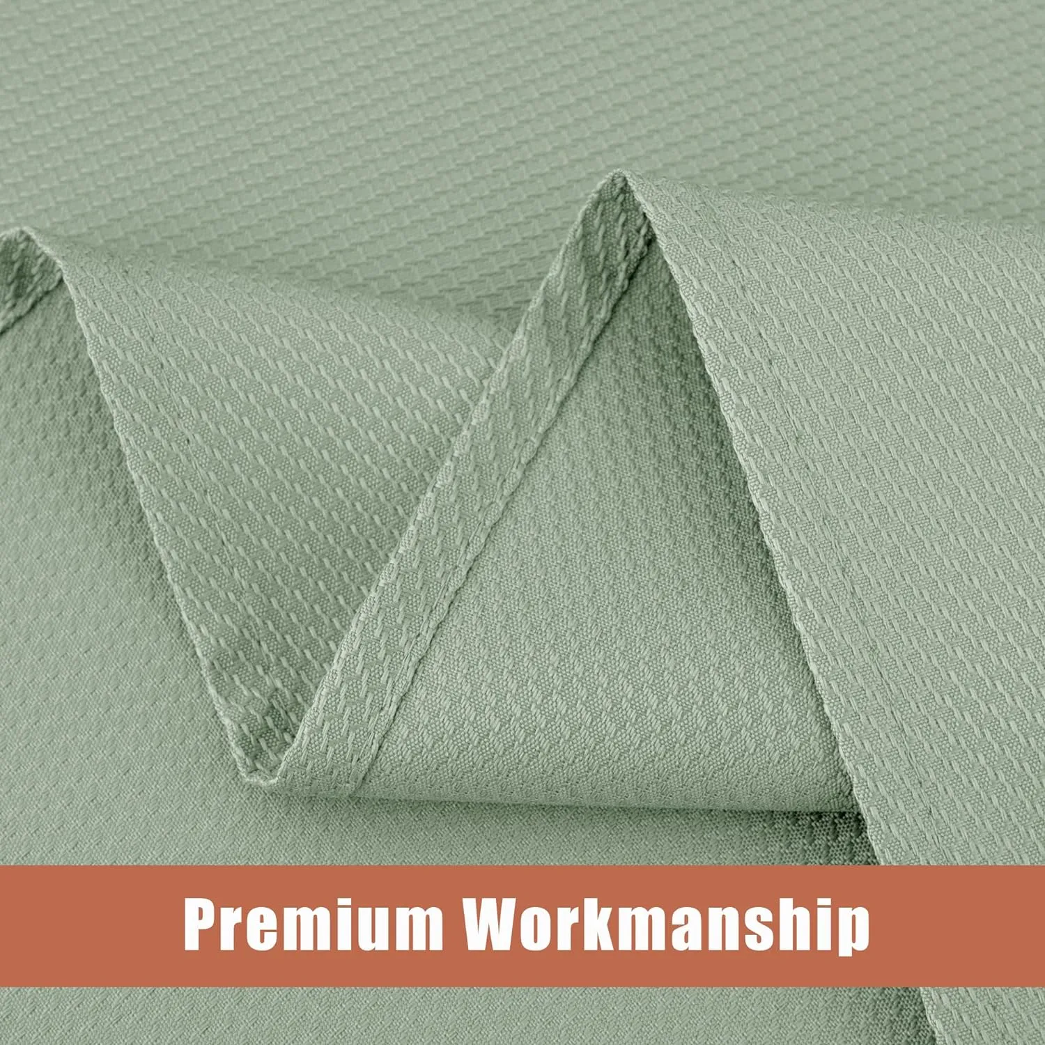 Fitable Textured Table Cloth for Rectangle Table, 2 Pack - 52 x 70 inch, Sage Green - Waterproof Heavy Duty Fabric Tablecloth, Jacquard Decorative Table Cover for Dinner Party Banquet Event