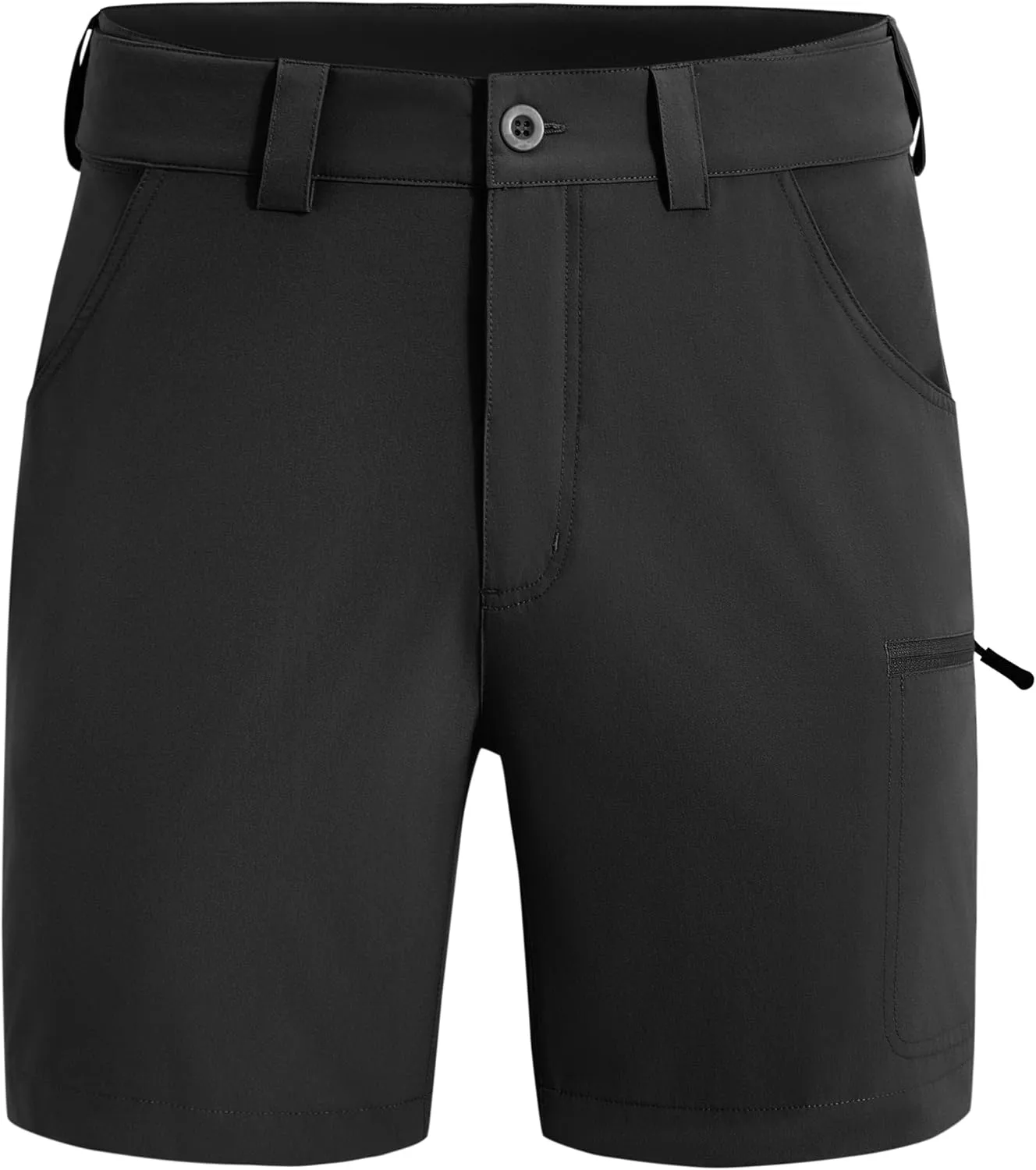 FitsT4 Sports Mens Shorts 7 Inch Inseam Stretch Water Resistant Hiking Cargo Shorts with Elastic Waistband
