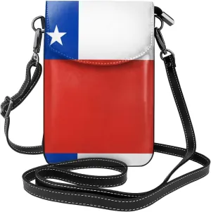Flag of Chile Leather Cell Phone Purse, Lightweight Crossbody Cell Phone Bag, Travel Bag with Credit Card Slots Women's Shoulder Bag