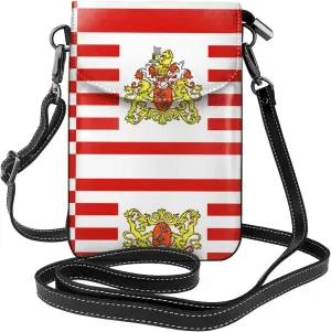 Flag of the Senate of Bremen Small Phone Wallet - Versatile everyday shoulder and crossbody bag with adjustable strap and card slots