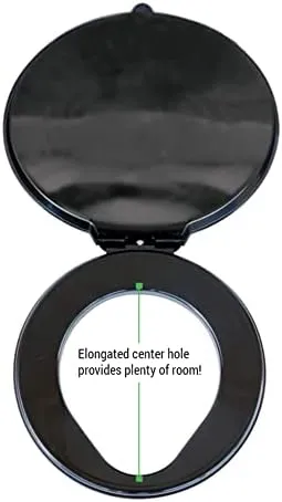 Flip-Top Portable Snap-on Toilet Seat (Commode NOT included) - Use with RESTOP Commode or Standard 5-Gallon Bucket
