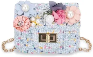 Flower Girls' Small Handbags (Blue)