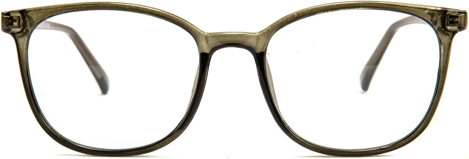 FONHCOO Blue Light Blocking Glasses Fashion Round TR90 Frame Transparent Eyewear Anti UV Computer Glasses for Women Men