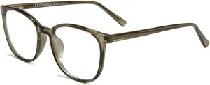 FONHCOO Blue Light Blocking Glasses Fashion Round TR90 Frame Transparent Eyewear Anti UV Computer Glasses for Women Men