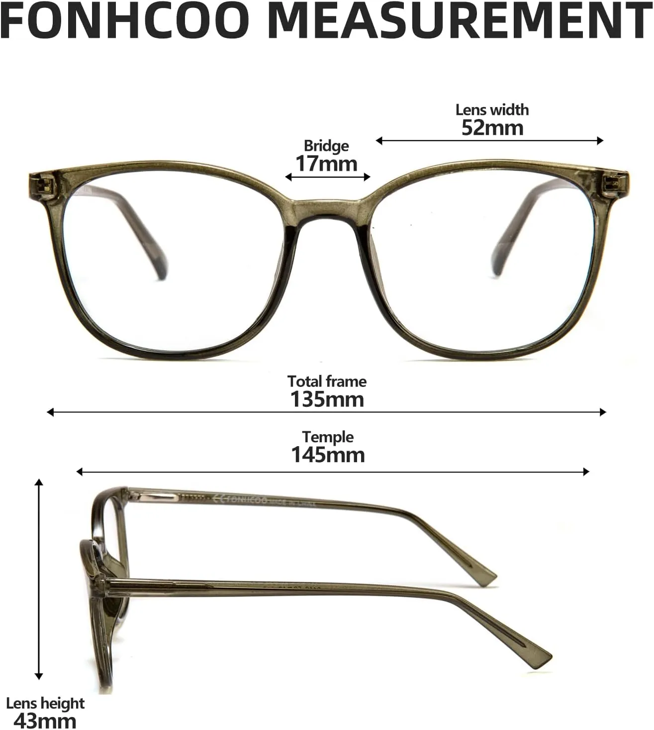 FONHCOO Blue Light Blocking Glasses Fashion Round TR90 Frame Transparent Eyewear Anti UV Computer Glasses for Women Men