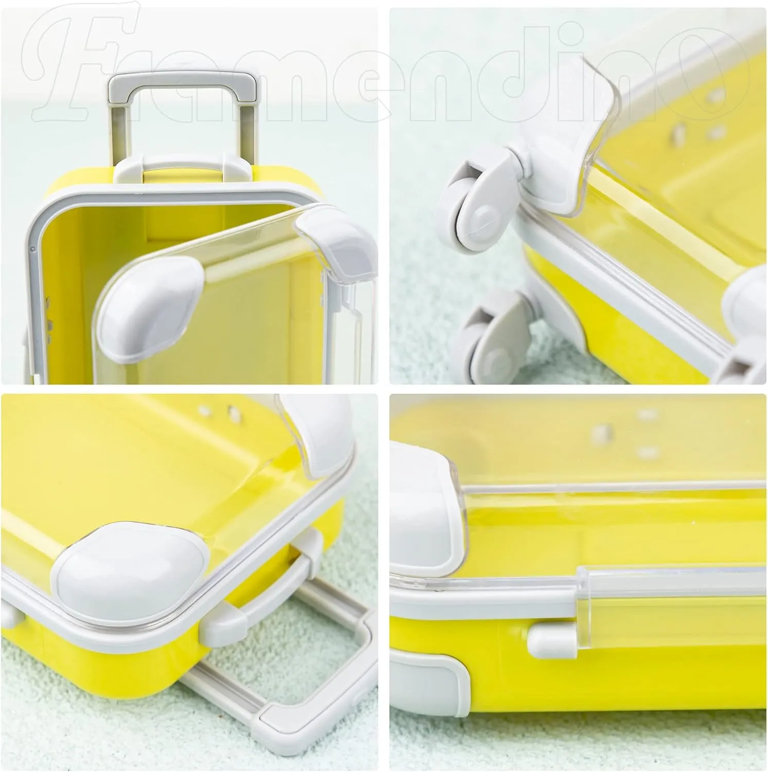 Framendino, 10 Pack Storage Box Luggage Packaging Candy Suitcase Mini Trolley Empty Case Tools (9 Colors)