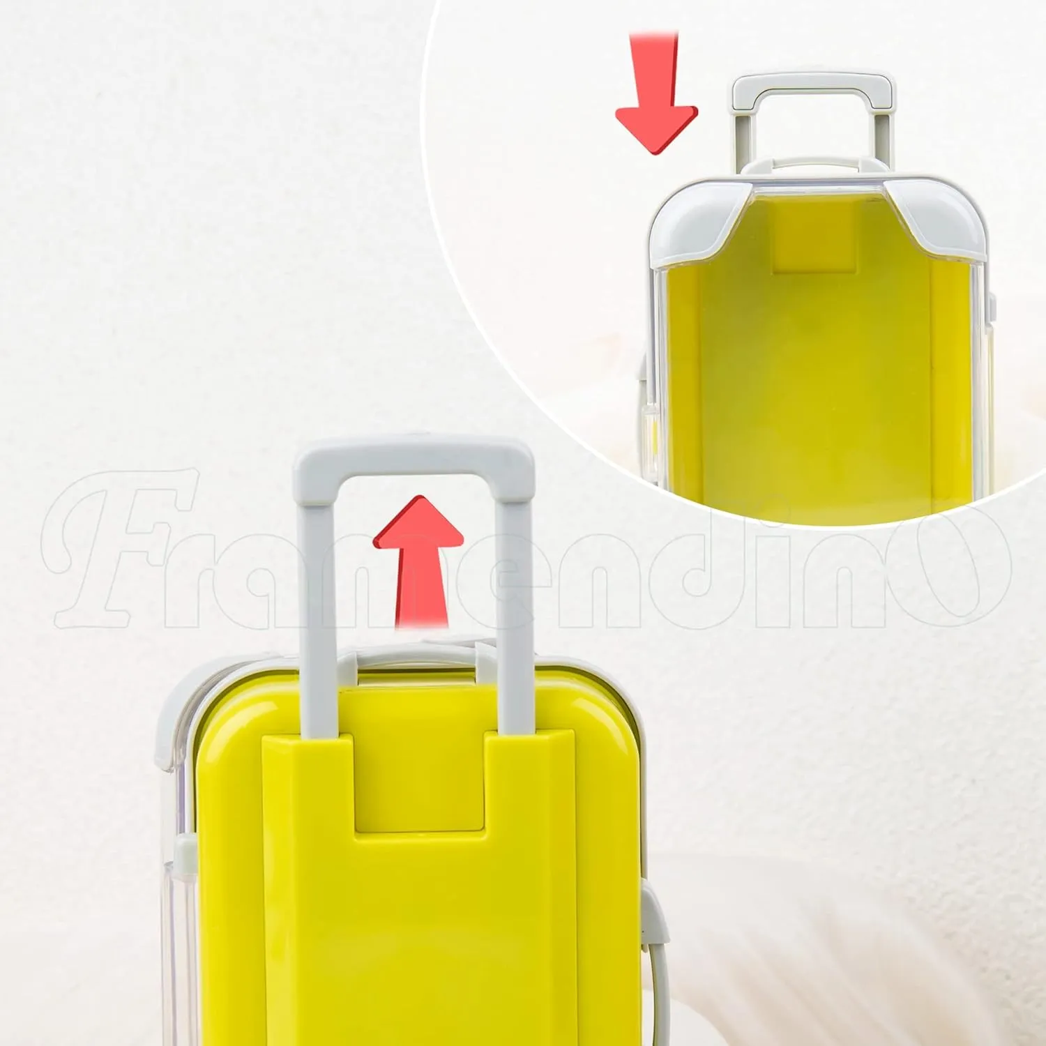 Framendino, 10 Pack Storage Box Luggage Packaging Candy Suitcase Mini Trolley Empty Case Tools (9 Colors)