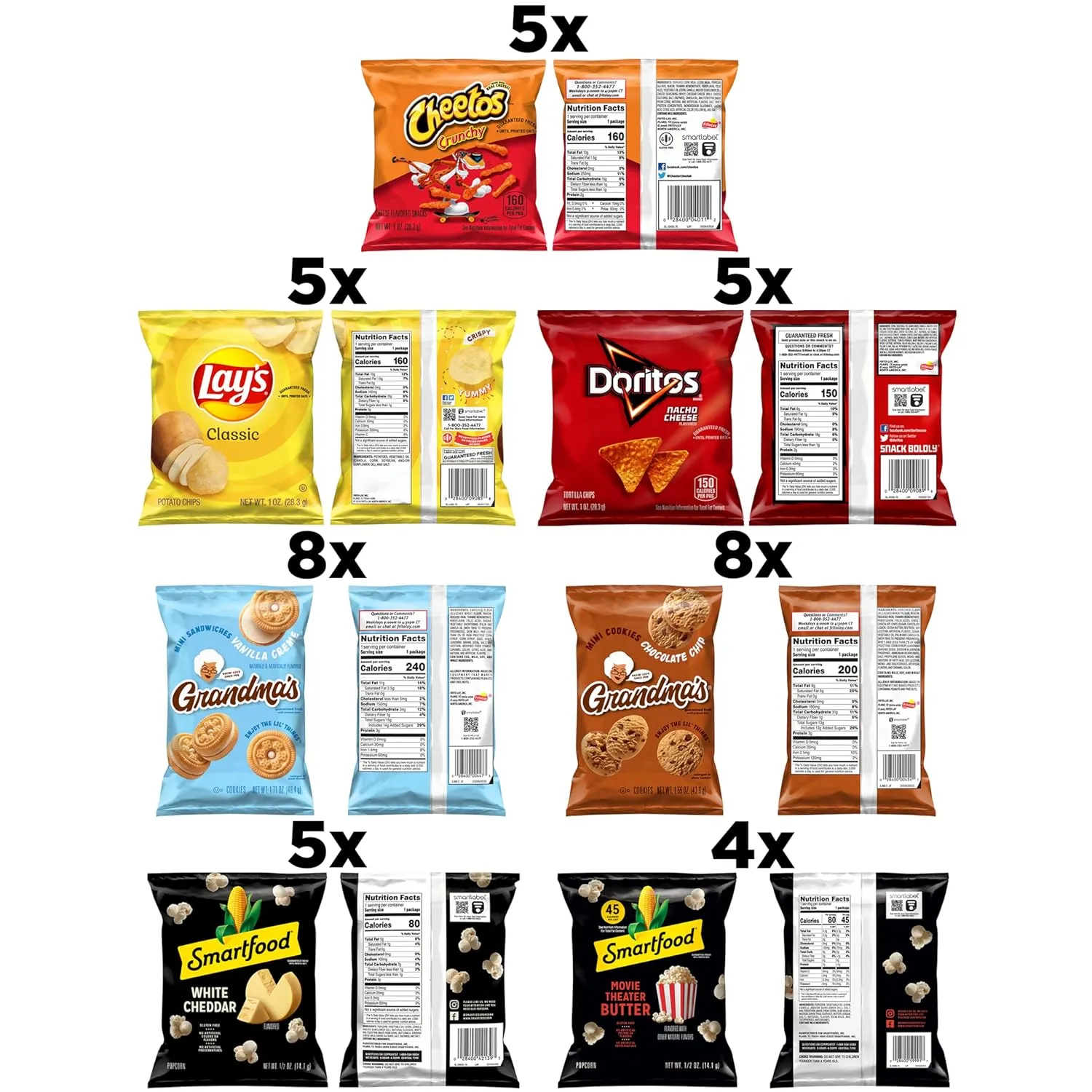 Frito Lay Ultimate Snacktime Mix with Grandma's and Classic Snacks, (Pack of 40) (Packaging May Vary)