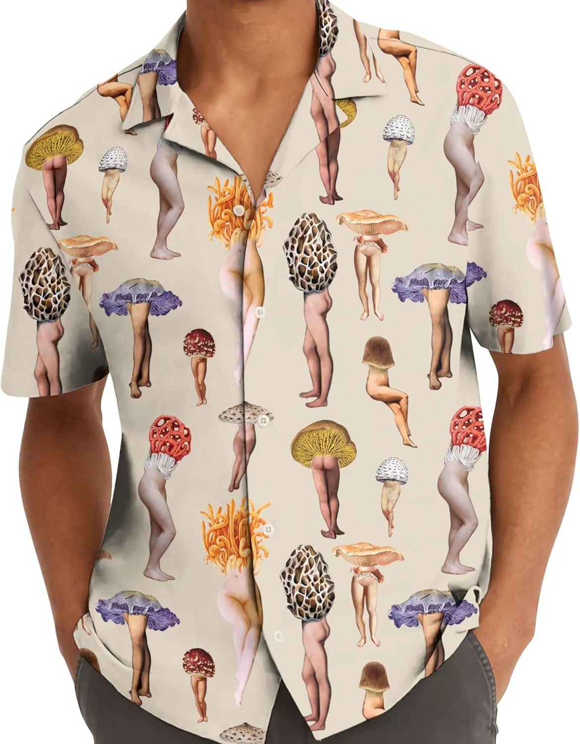 Funny Hawaiian Shirt for Men Casual Summer Shirt for Men Short Sleeve Button Down Shirt