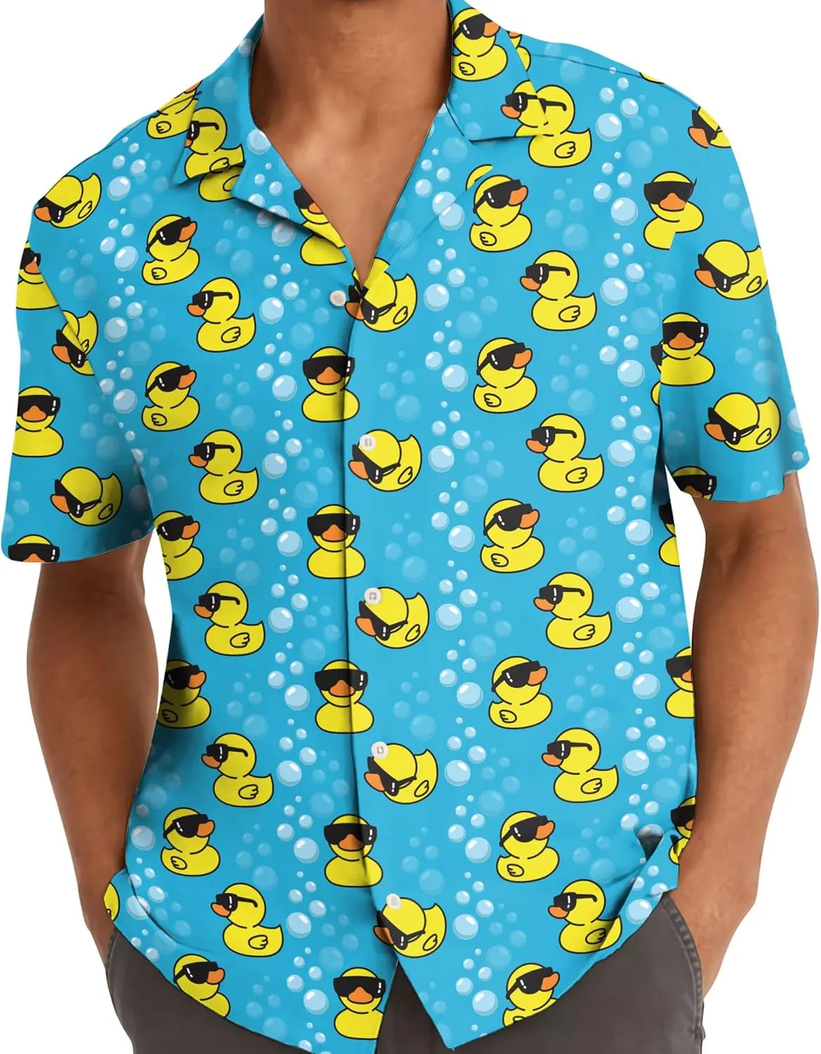Funny Hawaiian Shirt for Men Casual Summer Shirt for Men Short Sleeve Button Down Shirt