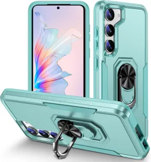 Galaxy S23 Case with Stand, [Military Drop Proof],Shockproof Protective Case for Samsung 23 6.1inch, Green