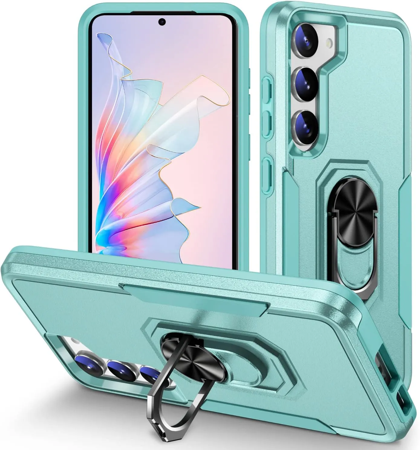 Galaxy S23 Case with Stand, [Military Drop Proof],Shockproof Protective Case for Samsung 23 6.1inch, Green