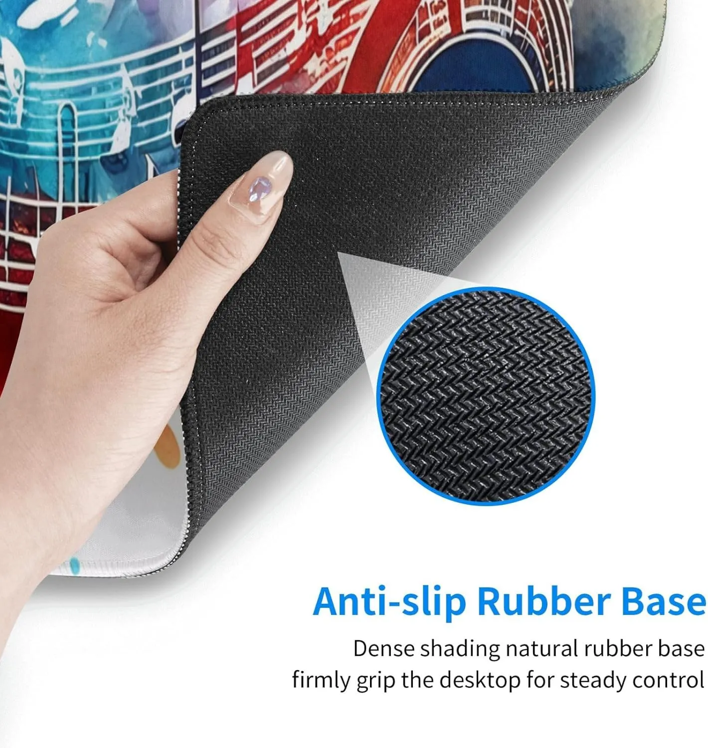 Gaming Mouse Pad,Large Non-Slip Rubber Base Mousepad,Keyboard Mouse Mat,Desk Pad with Stitched Edges,31.5x11.8inch,Cowhide