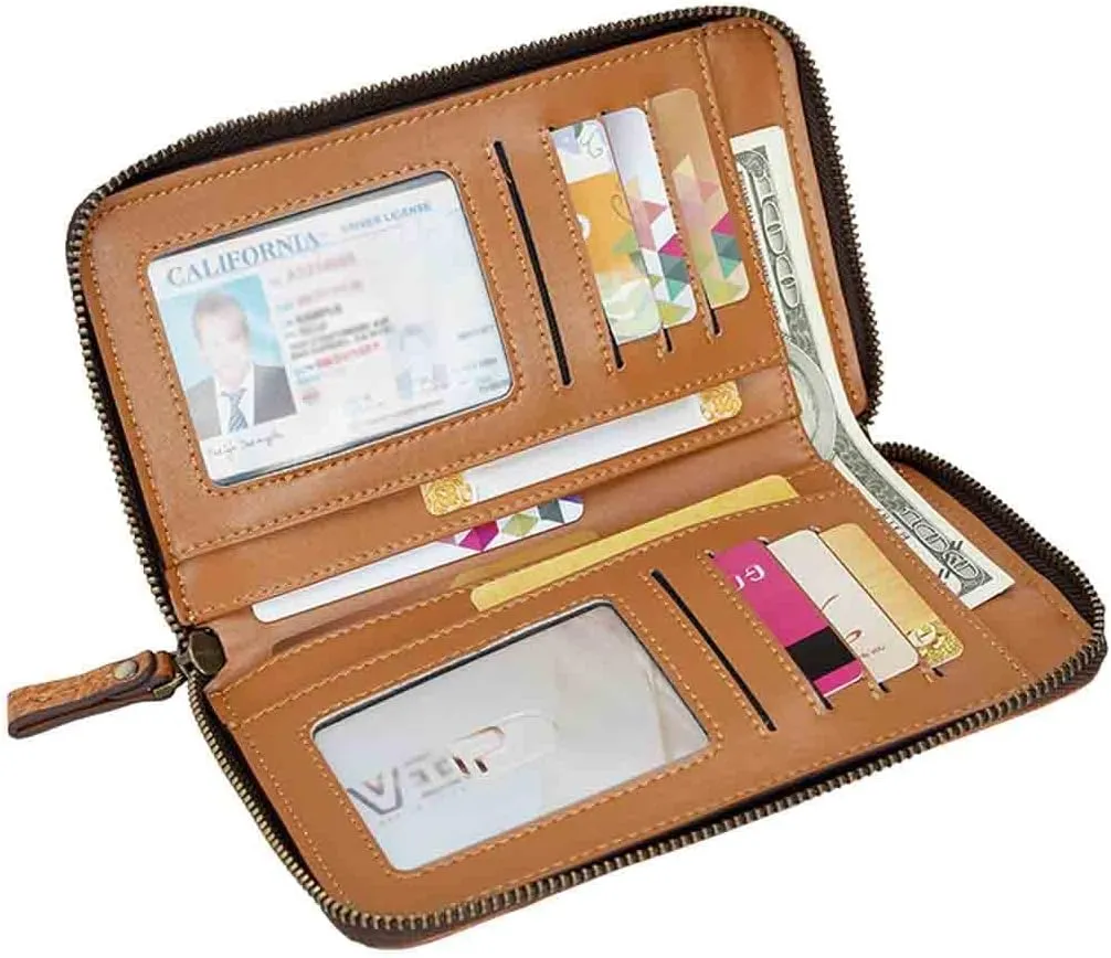 Genuine Leather Purse Phone Bag for Ladies Women Crossbody Wallet with Credit Card Holder RFID Blocking Small