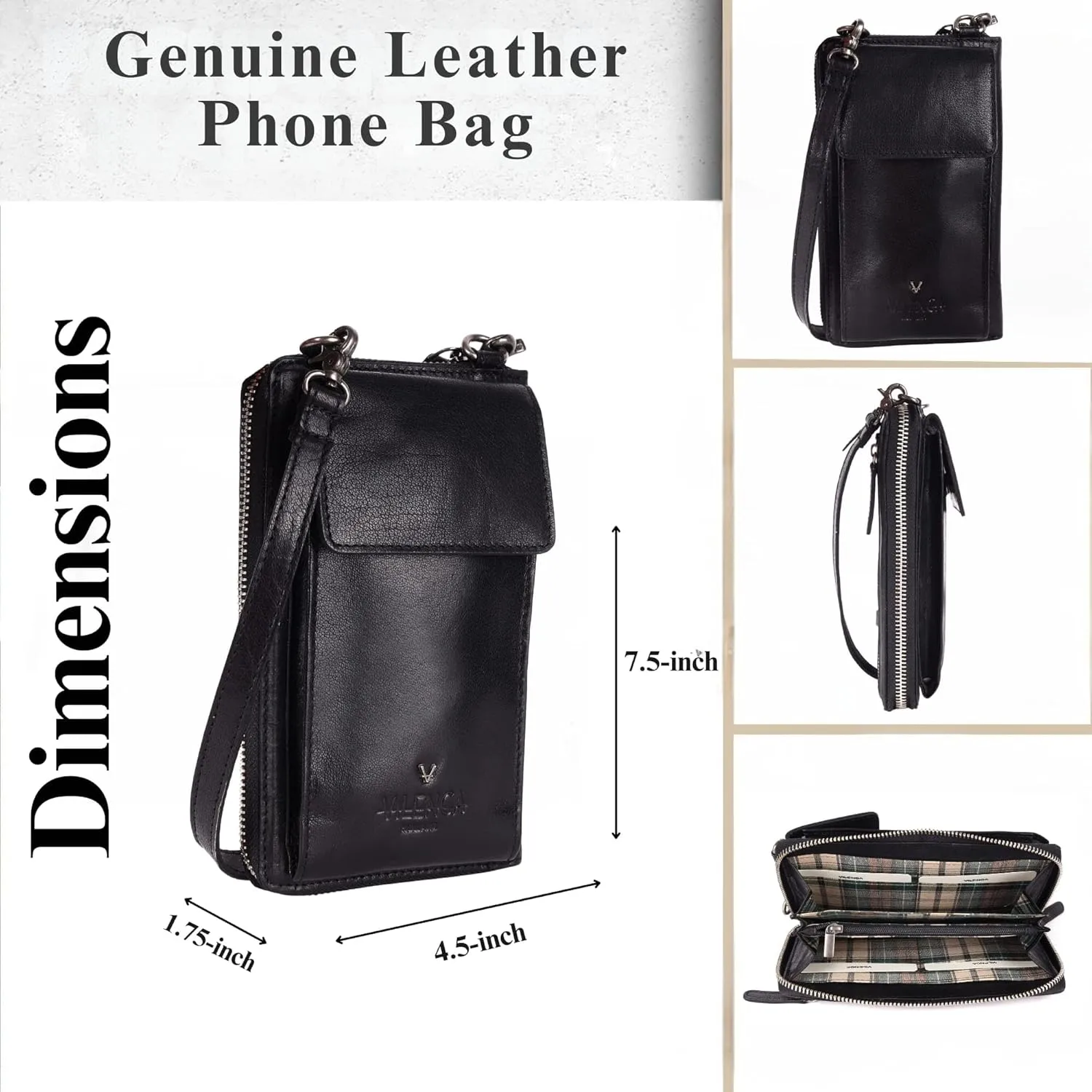Genuine Leather Small Leather Crossbody Bags For Women Cell Phone Purse, Trendy Casual with adjustable strap
