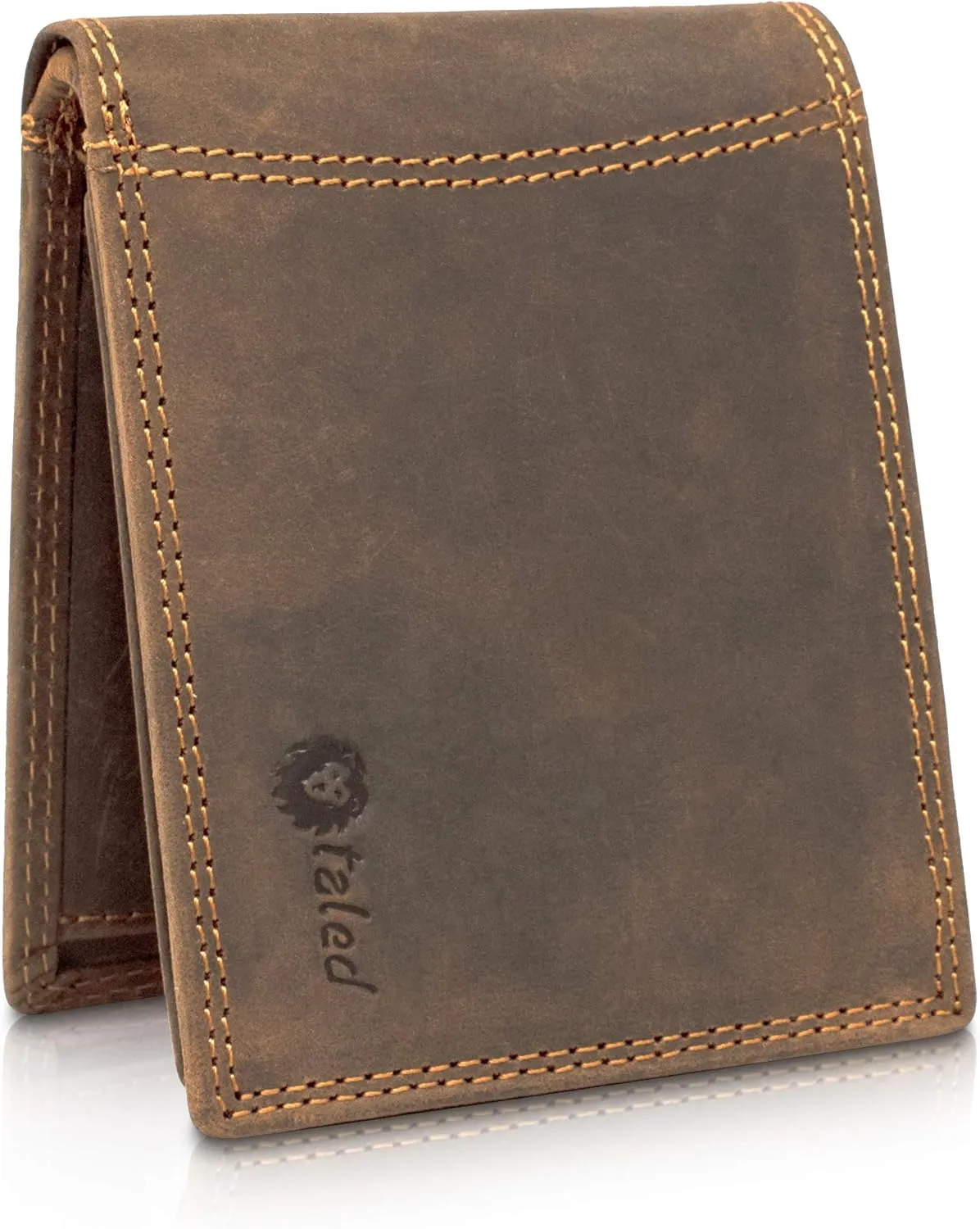 Genuine Leather Wallet - RFID Blocking Wallet for Men,12 Card Holder with Coin Pocket for Men with Gift Box