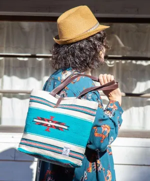 Geometric Pattern Hand Woven Rug Tote Bag