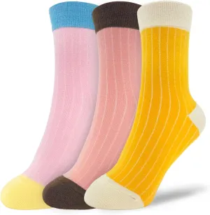 Gift Ideas for Men and Women Cute Colorful Funny Casual Cotton Fashion Novelty Crew Socks 3 Pair Packs