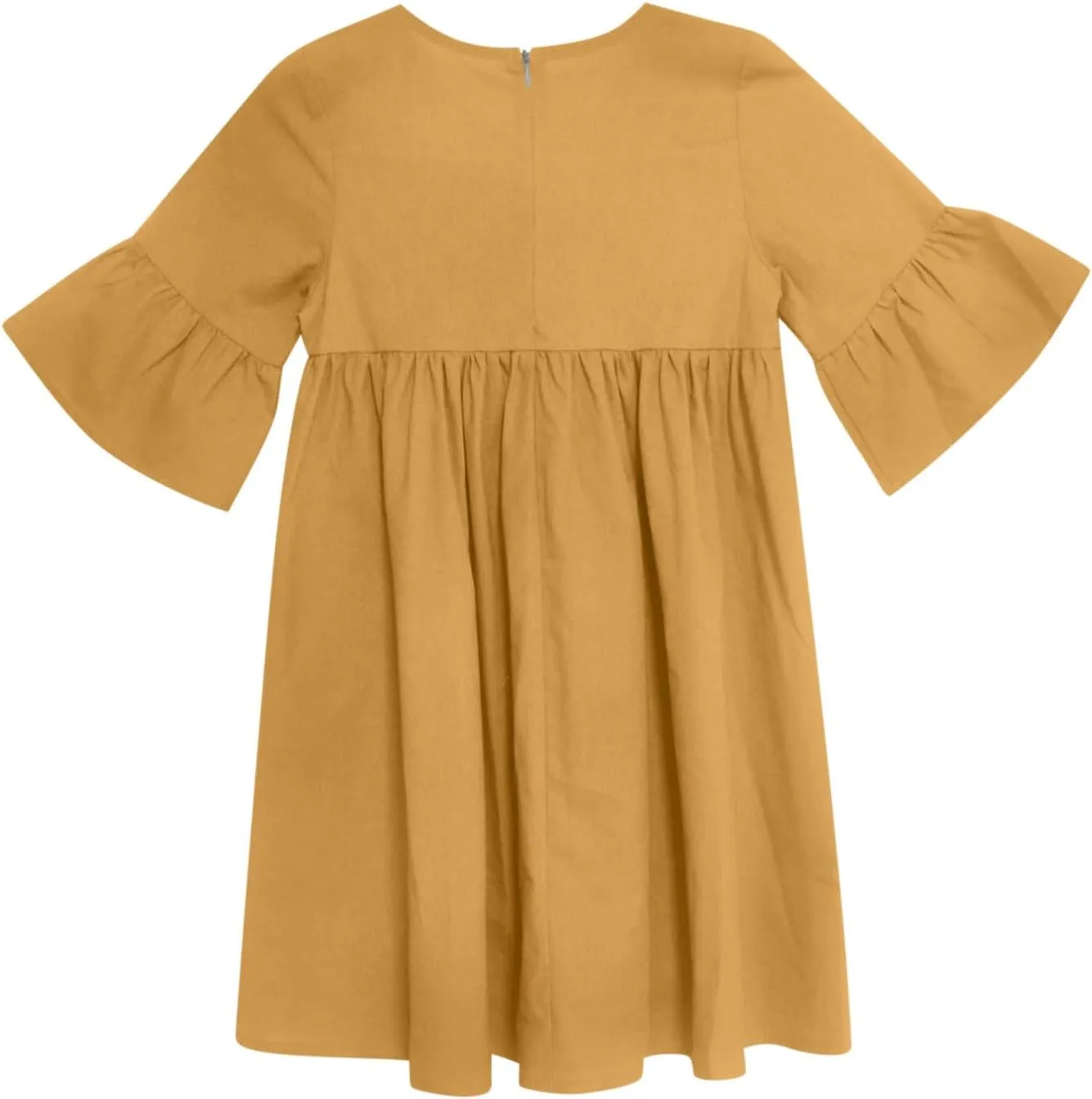 Girls Casual Dress Stripe Shirt Dresses Summer Linen Dresses Crew Neck Short Sleeve Dress with Pockets Daily Outfits