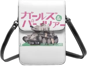 Girls Und Panzer Wallet Phone Woman'S Fashion Purse Adjustable Handba Crossbody Bags