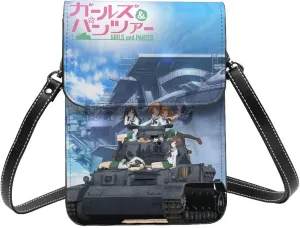 Girls Und Panzer Wallet Phone Women'S Fashion Purse Adjustable Handba Crossbody Bags
