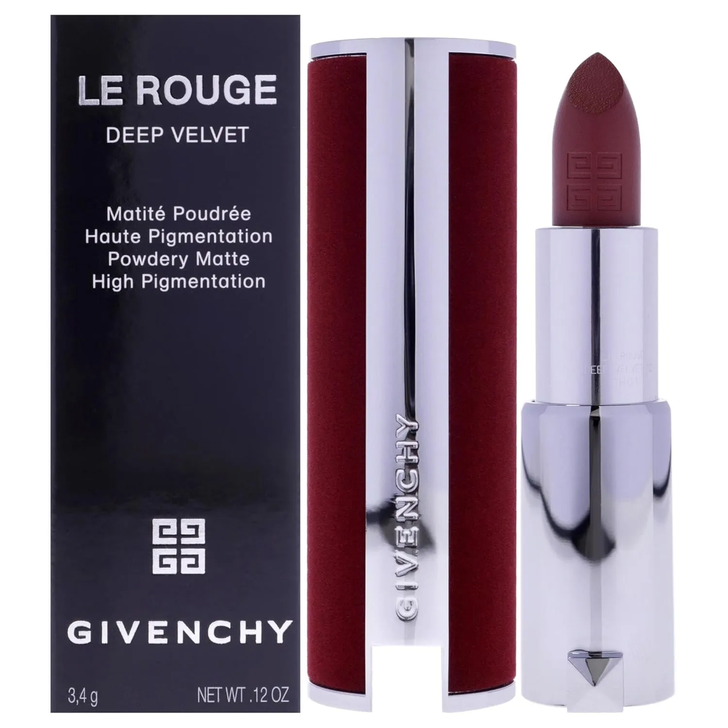 Givenchy Le Rouge Deep Velvet Matte Lipstick - N12 Nude Rose for Women - 0.11 oz Lipstick