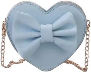 Goclothod Girls Bowknot Mini Coin Purse Heart Shape Cross Body Handbag Shoulder Bag Wallet