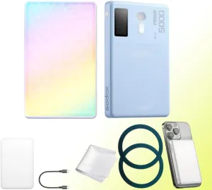 Godox MA5R Full-Color LED Light, Magnetic Charging Selfie Light CRI95 TLCI97, CCT 1800K-10000K,14 Fx Modes,HSI Adjustment,NFC/Bluetooth Connectivity,GM Adjust, 0%-100% Adjust, forYouTube/TikTok etc.
