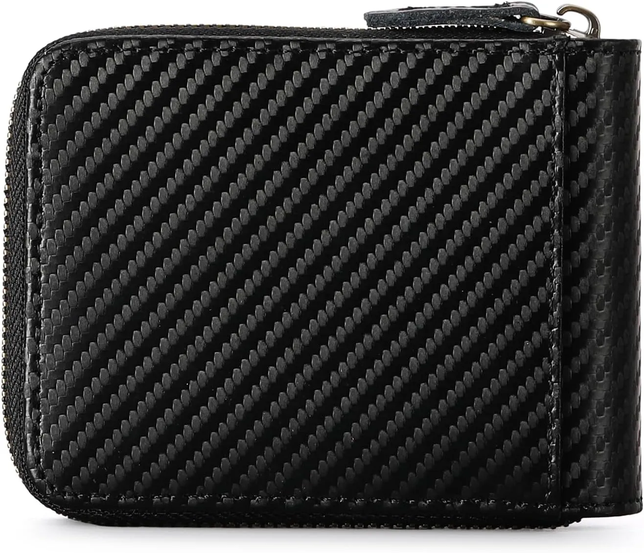 GOIACII Wallets for Men Genuine Leather Front Pocket Wallet RFID Zip Around Bifold Credit Card Holder