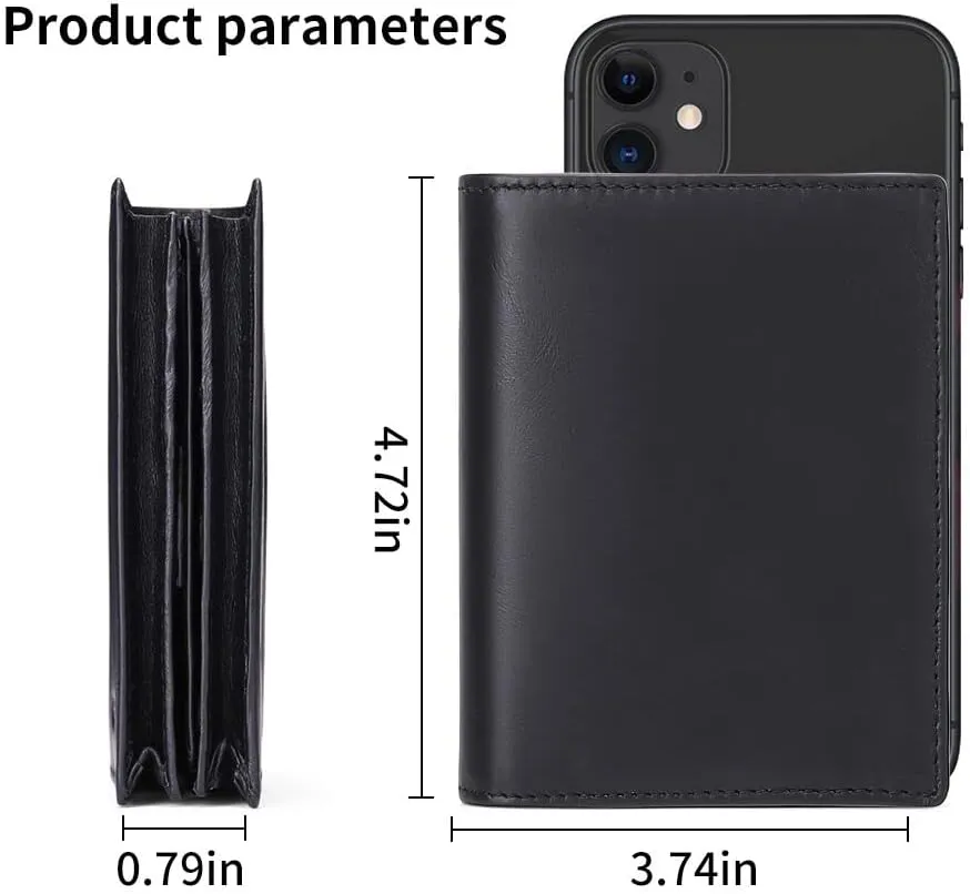 GOIACII Wallets for Men Large Capacity Genuine Leather RFID Mens Bifold Wallet with 16 Card Slots