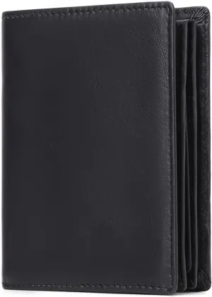 GOIACII Wallets for Men Large Capacity Genuine Leather RFID Mens Bifold Wallet with 16 Card Slots